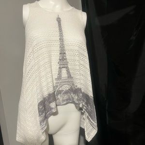Knit Paris tank with sequins hood
